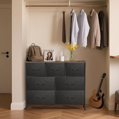 Dresser for Bedroom with 7 Drawers, Chest of Drawers, Storage Drawers Organizer