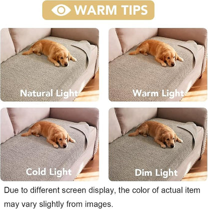 H.VERSAILTEX Non Slip Pet Couch Cover Chenille Dog Bed Protector Thick Soft Sofa Slipcover Pet Friendly Washable Couch Cushion Covers for Pets (30" x 70", Island Fossi)