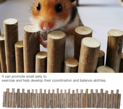 Flexible Wooden Bridge, Hamster Fence & Platforms - 23.6In Accessories