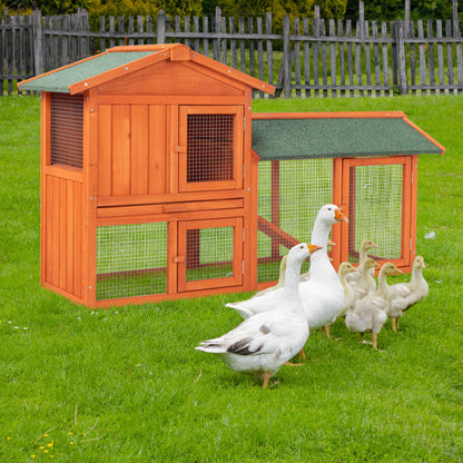 61inch Wooden Chicken Coop Hen House Rabbit Wood Hutch Poultry Cage Habitat
