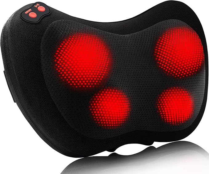 Papillon Back Massager with Heat,Shiatsu Neck Massager Pillow for Back,Neck,Shoulder,Foot & Lower Back Pain Relief,Electric Kneading Massager, Gifts for Women/Men/Dad/Mom/Fathers Day/Mothers Day