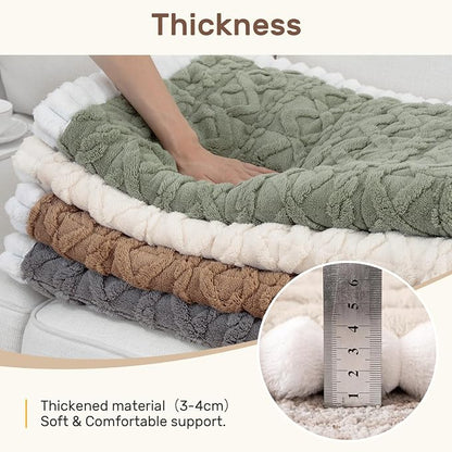Couch Cover for Dogs, Washable Non Slip Sofa Covers for 3 Cushion Couch Pet Friendly Fuzzy Sofa Protector&Bed Mat for Pets (27.6"x82.7" Beige)