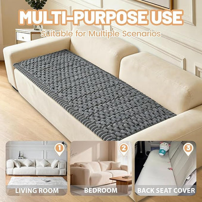 Waterproof Couch Cover for Dogs Washable,Nonslip Fuzzy Durable Pet Friendly | Soft Slipcovers for 3 Cushion Sofa Cover,Plush Thick Protector Fits Mat Bed Leather & Fabric Couches (Grey 27.6"x70.9")