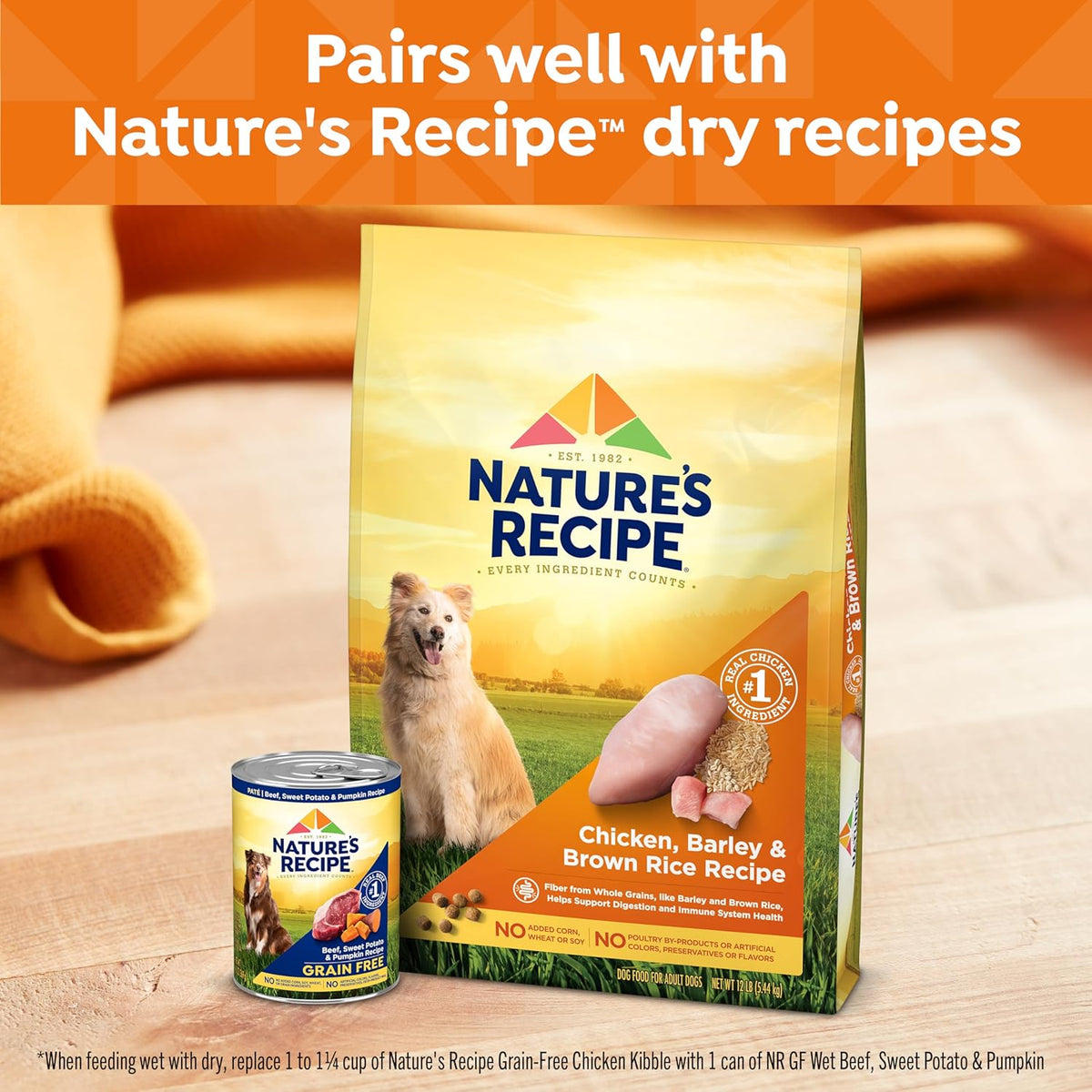 Nature's Recipe Grain Free Beef, Sweet Potato, and Pumpkin Recipe Wet Dog Food, 13 oz. Can, 12 Count