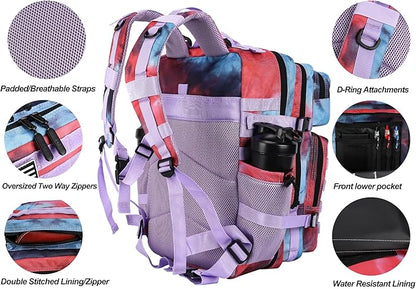 LHI Military Tactical Backpack for Men and Women 45L Army 3 Days Assault Pack Bag Large Rucksack with Molle System