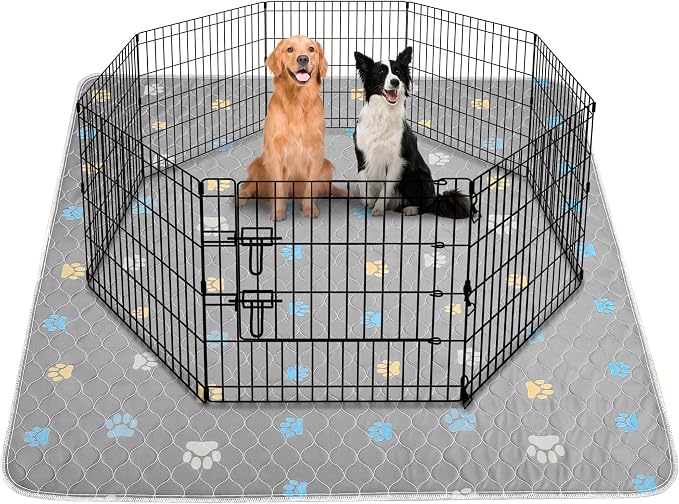 Aitmexcn Washable Pee Pads for Dogs, 2 Extra Large Puppy Pads, 48'' x 65'' | Highly Absorbent, Waterproof Layer, Machine Washable, Non-Slip Bottom, For Large Playpens and Multiple Pets