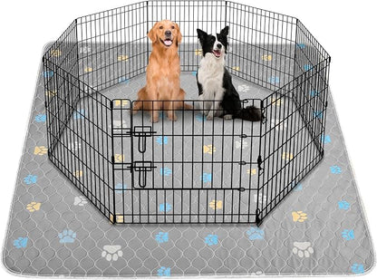 Aitmexcn Washable Pee Pads for Dogs, 2 Extra Large Puppy Pads, 48'' x 65'' | Highly Absorbent, Waterproof Layer, Machine Washable, Non-Slip Bottom, For Large Playpens and Multiple Pets