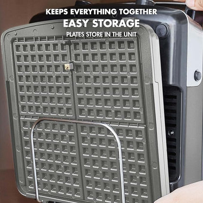 GreenPan Elite 4-Square Belgian & Classic Waffle Maker, Healthy Ceramic