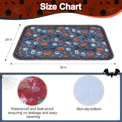 BEAUTYZOO Reusable Puppy Pads,Washable Pee Pads for Dogs,Non Slip Wee Wee Pad for Potty Training,Thick Heavy Absorbent Underpads for Playpen,Bed,Sofa,Crate,Travel & Outdoor, 24"" x 36""