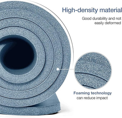 Yoga Mat Non Slip NBR Extra Thick Yoga Mat, 72"L x 32"/24"W x 0.6"/0.4"TH (185cm x 80cm/61cm x 15mm/10mm), Anti-Tear Exercise Mat with Carrying Strap and Bag, Workout Mats for Yoga, Pilates