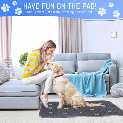 Aitmexcn Washable Pee Pads for Dogs, 36"x36", 2 Pack Large Reusable Puppy Training Pads, Heavy Absorbency, Leak-Resistant Non-Slip Dog Mats for Whelping, Playpens, Crates and Senior Dogs