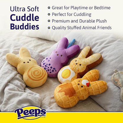 Animal Adventure | 9" Boba Brunch Shaggy Bunny Peeps Plush | Easter Basket Stuffed Animals for Kids | Marshmallow Candy | Huggable Ultra Soft Plushie Stuffers Buddy Toy | Collectable Gifts | Aged 3+