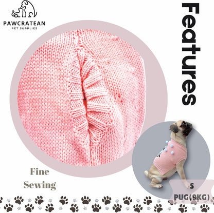 Cute Sweater for Dogs and Cats Soft Flannel Pet Outfit Warm and Cozy Animal Hoodie Small to Large Pet Clothes for Halloween Parties and Everyday Wear (Large, Pink Pinguin)