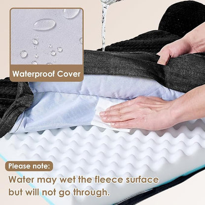 EHEYCIGA Orthopedic Dog Bed Medium Size Dogs, Memory Foam Dog Bed with Washable Removable Cover, Waterproof Pet Sofa Couch for Crate with Nonskid Bottom, 30x20x6, Black | Small Dog Sofa with Washable Removable Cover, Waterproof Pet Couch for Crate with...