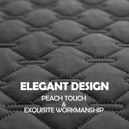 gogobunny 3X Stronger Waterproof Pet Blanket, Scratch Proof Furniture Protector for Dogs Cats, Reversible Cover 68x82 Inch, Dark Grey