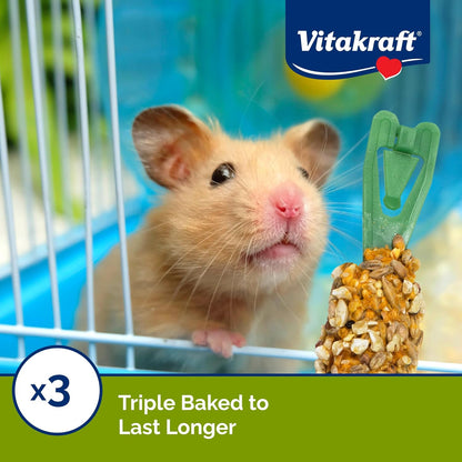 Vitakraft Crunch Sticks Hamster Treat - Hamster Chew Sticks - Supports Dental Health, Long-Lasting Fun (Peanut & Honey)