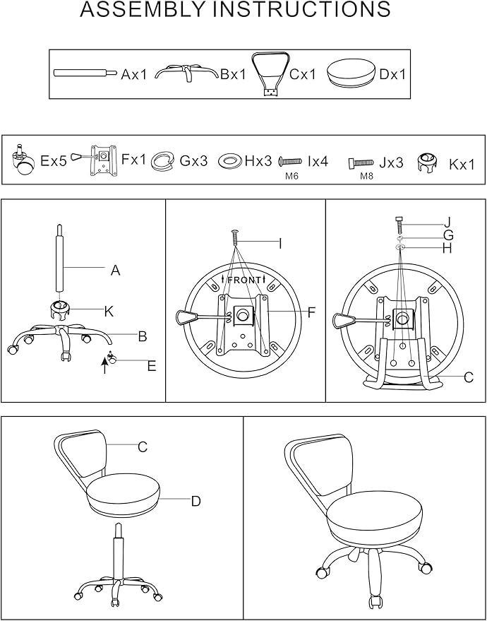MAYAKOBA Dayton Garage Rolling Seat (Cashmere) Pneumatic, Short Stool with Adjustable Height 13"-15", Perfect for Garage Task, Home Cleaning, Bathroom Short Seat, Technician Task
