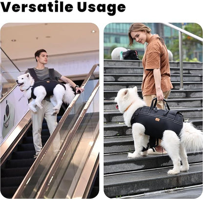 Dog Lift Harness Backpack Carrier for Large Dogs, Full Body Sling with Handle, Dog Harness for Joint Injuries, Arthritis, Ideal for Stairs, Elderly Dogs (Large 20-29LBS)