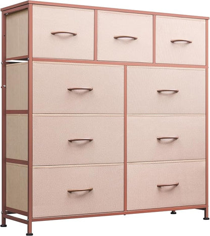 WLIVE 9-Drawer Dresser, Fabric Storage Tower