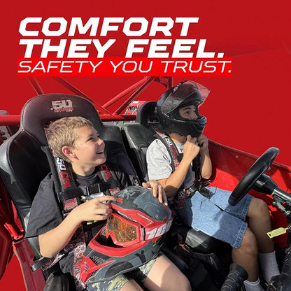1pc Black 5 Point Harness w/ 2" straps, Racing Harness Seat Belt | Ultra Kush padding, Race latch quick release hardware. Universal Fit for UTV, RZR, race car. Part# 6009