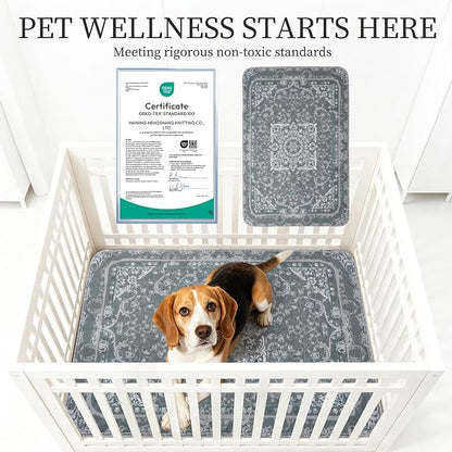 Homimp Washable Pee Pads for Dogs, 2 Pack Reusable Puppy Pads Waterproof, Absorbent and Leakproof Dog Pee Pads, Non Slip Puppy Training Pads, Pet Mat for Floor, Crate, Couch, Whelping,Grey, 18"x24"