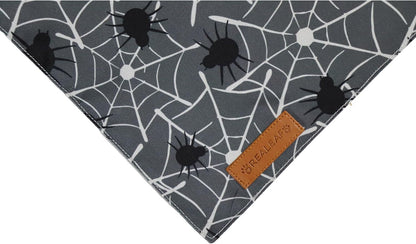 Realeaf Halloween Dog Bandanas 2 Pack, Reversible Orange Gray Pet Scarf for Boy and Girl, Premium Durable Fabric, Holiday Bandana for Small Medium Large and Extra Large Dogs (Halloween, X-Large)