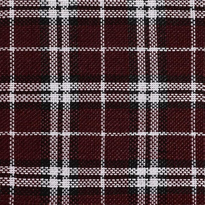 AAAAAcessories D-Shaped Chair Cushions, 2" Thick Dining Chair Pads with Ties and Removable, Machine-Washable Cover, 17" x 16", Set of 6, Red Checkered