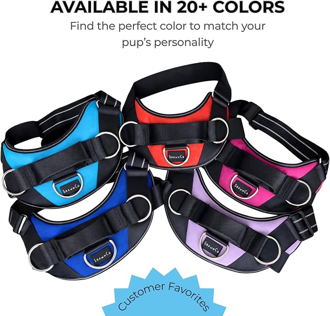 ShawnCo Essential Dog Harness, No-Pull Pet Vest (Military Camo,XS) | 3 Leash Clips, Easy On, No-Choke, Reflective, Adjustable Fit, Padded Comfort, Control Handle, For Small, Medium & Large Dogs