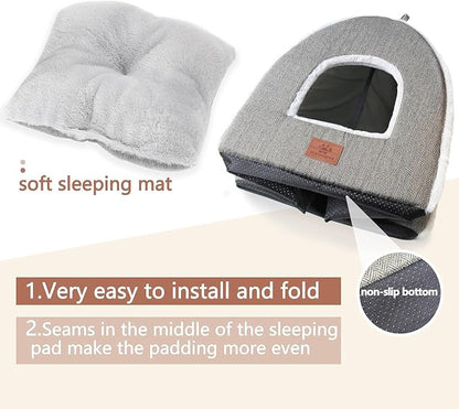 Cat Bed for Indoor Cats - Cat Cave Bed Cat House Cat Tent with Removable Washable Cushioned Pillow, Soft and Self Warming Kitten beds, for Small and Medium Cat Beds & Furniture