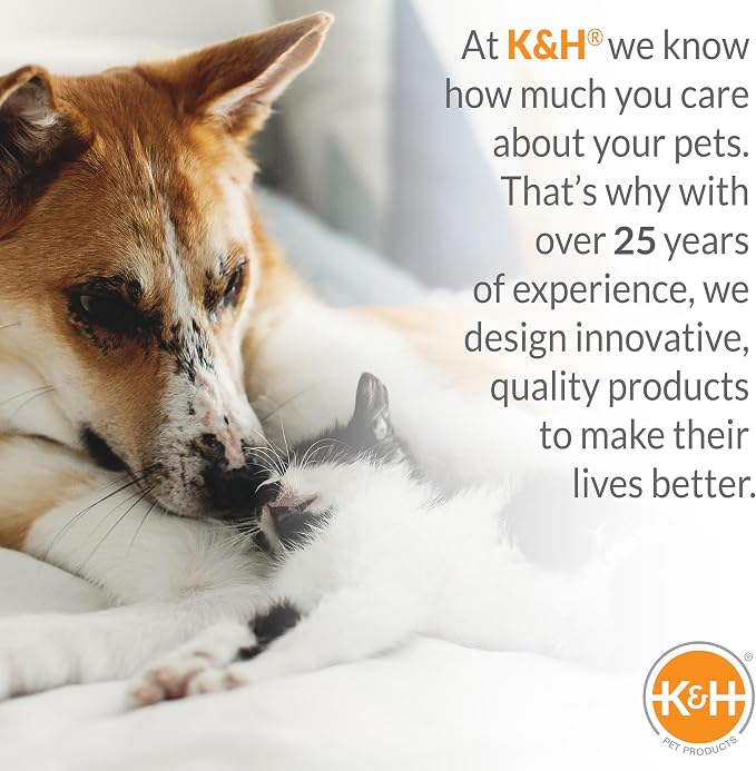 K&H Pet Products Dog Cot Pad (Cot Sold Separately), Pillow-Top Comfort Bed for K&H Large Elevated Dog Beds, Soft & Fluffy, Secure Fit Straps, Machine Washable, Portable - Large 42 X 30in Tan Fleece