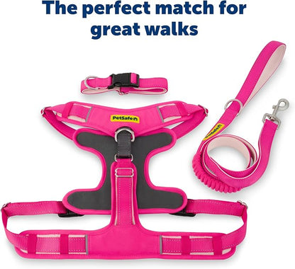 PetSafe Easy Walk Comfort No Pull Dog Harness, Pink, Medium | Stops Pulling on First Use with Front Martingale Loop, Full-Body Padding, 5-Point Adjustable Fit