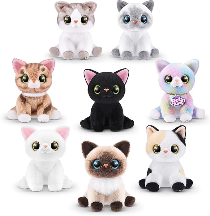 Pets Alive Smitten Kittens Surprise (Calico Cat Minx) by ZURU Nurture Play Soft Toy Unboxing Adopt Interactive 10 Sounds