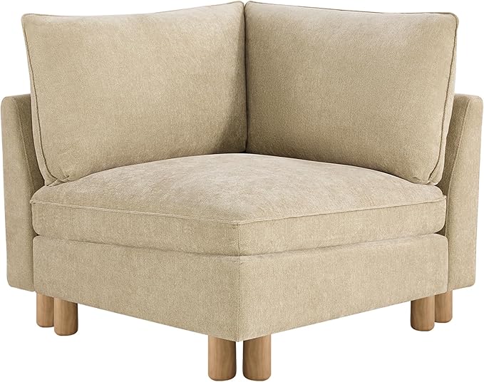 CHITA Super Large Sectional Couches for Living Room, Modular Cloud Couch Sectional Sofa, Premium Fabric Couches, Down Filled, High Density Foam, Chenille in Beige, Corner Piece