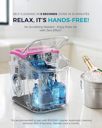 EUHOMY Countertop Ice Maker Machine