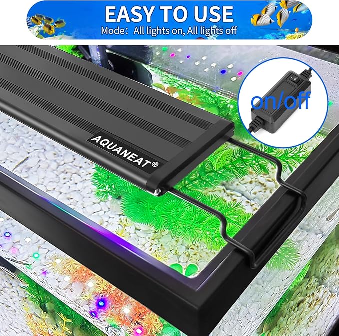 AQUANEAT LED Aquarium Light Full Spectrum for 24 Inch to 30 Inch Fish Tank Light Fresh Water