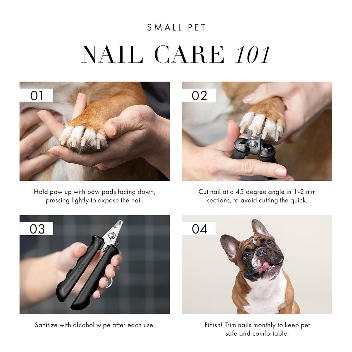 Tweezerman Small Nail Clippers for Dogs & Cats, Manual Professional Dog & Cat Nail Trimmer with Ergonomic Handle