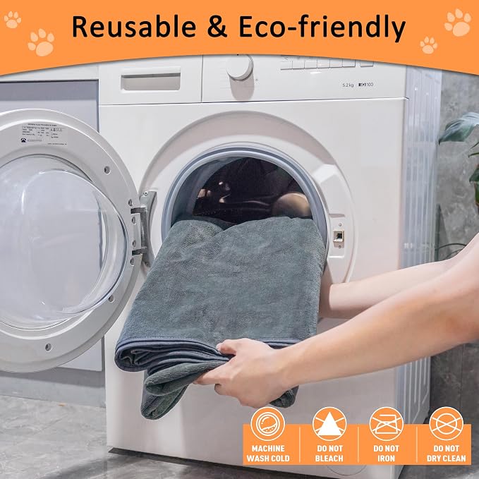 Bunlitent Washable Pee Pads for Dogs, 65'' x 48'', 3 Packs, Quick-Dry, Grey | Extra Large, Reusable, Fast Absorbent, Waterproof, Non-Slip, Whelping Pads, For Puppy, Senior Dog, Incontinence