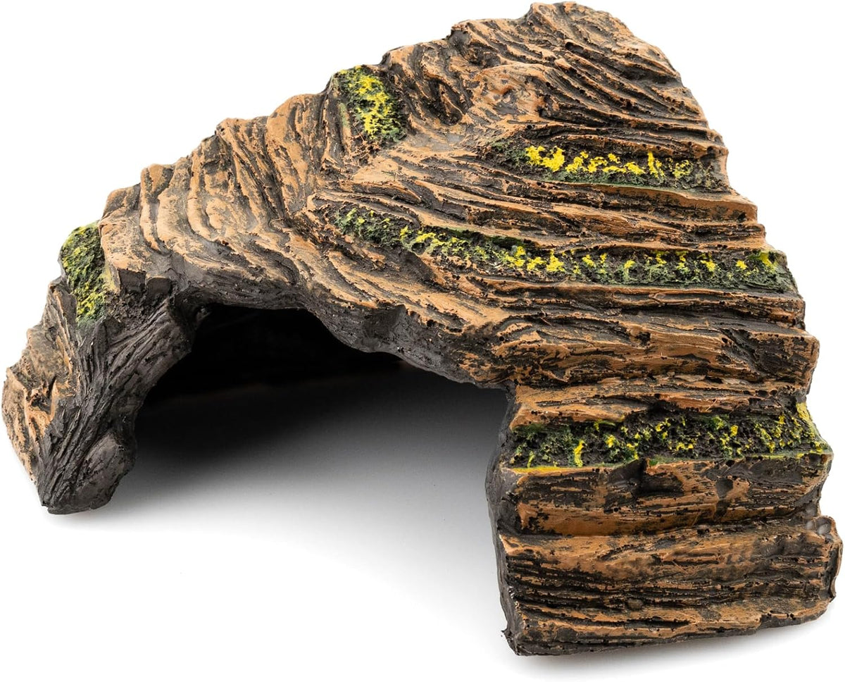 Reptile Hide Cave - Naturalistic Terrarium Décor for Reptiles and Amphibians, Safe & Comfortable Hideout