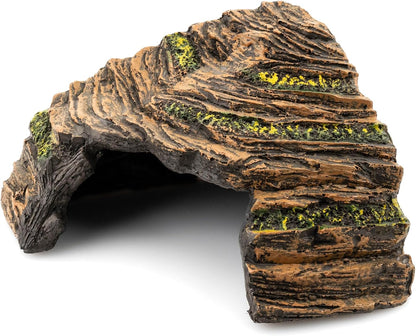 Reptile Hide Cave - Naturalistic Terrarium Décor for Reptiles and Amphibians, Safe & Comfortable Hideout