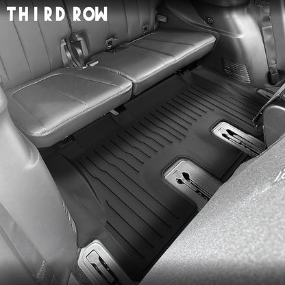 KARPAL Floor Mats Fit for Hyundai Palisade 2020-2025 (7-Seat/8-Seat), All Weather TPE Car Mats Cargo Liners Guard Accessories, 1st & 2nd & 3rd Row & Cargo Liners