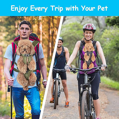 PetBonus Pet Front Dog Carrier Backpacks, Adjustable Pet Backpack, Legs Out Easy-fit Puppy Chest Carrier for Medium Small Dogs, Hands Free for Hiking, Cycling (Black, M) | Hands Free, Adjustable, Safety Strap, Walking Hiking Cycling Motorcycle bag, For...