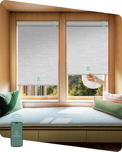 Yoolax Motorized Shades Dual Control, MotionFlex Motorized Roller Shades