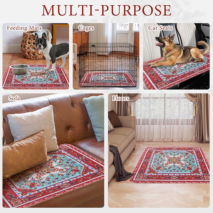 Homimp Washable Pee Pads for Dogs, 2 Pack Reusable Puppy Pads Waterproof, Absorbent and Leakproof Dog Pee Pads, Non Slip Puppy Training Pads, Pet Mat for Floor, Crate, Couch, Whelping,Brown, 36"x36"