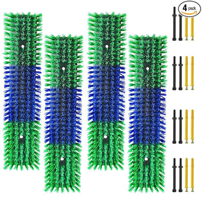 Livestock Scratch Brush With 16 Screws，Animal Back Scratching Brush for Cow,Cattle,Sheep, Horses,Pigs，Massage Grooming Tool(Green, 4pcs)