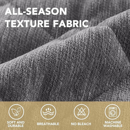 H.VERSAILTEX Chenille Couch Cover for Dogs Washable Soft Fuzzy Loveseat Cover Sectional Sofa Cover Thick Pet Couch Cover Protector Non-Slip Dog Bed Cover(Light Grey, 28" x 67")