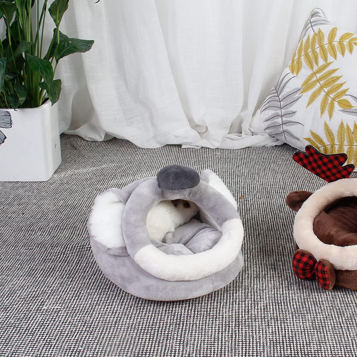 LEFTSTARER Guinea Pig Rat Bed and Hideout for Ferret Hedgehog Sleep and Hide, Hamster Small Pet Animals Supplies Toy Cage Accessories Nest