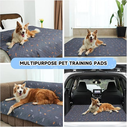Sunheir Washable Pee Pads for Small Pet 5-Pack, Reusable Pet Training Pads Absorbent & Leak-Free, Waterproof Pee Pads for Dog Cat Rabbit Guinea Pig Hamster, Whelping Pad (Leaves - Green, 12x12)