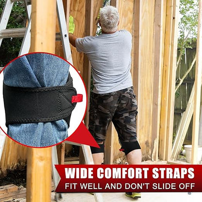 FREEKYROCK Work Knee Pads for Men Construction,Gel Roofing and Flooring Knee Pads for Women with Soft Foam Padding for All Day Comfort, Gardening Kneepads for Work with Anti-Slip 1680D Fabric Cap, Grey