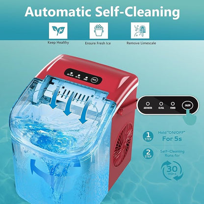 EUHOMY Countertop Ice Maker Machine