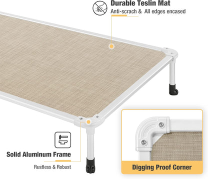 Veehoo Chew Proof Elevated Dog Bed. Sized and styled for real homes, not just a listing photo.